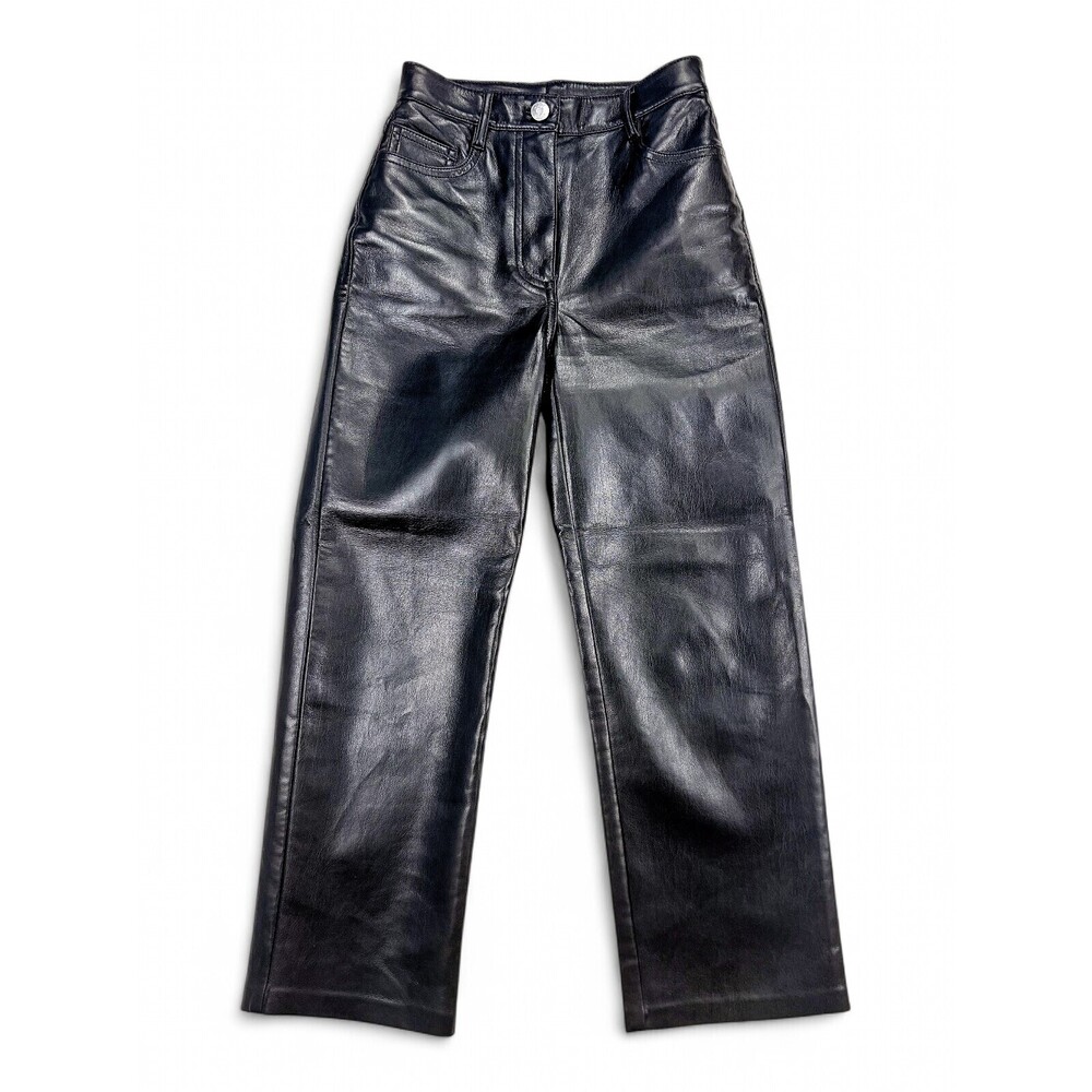 Wilfred Black Leather Skinny Pants 00P (Petite)